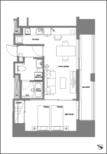 スイート Aタイプの間取り図