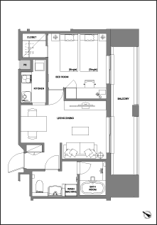 スイート Bタイプの間取り図